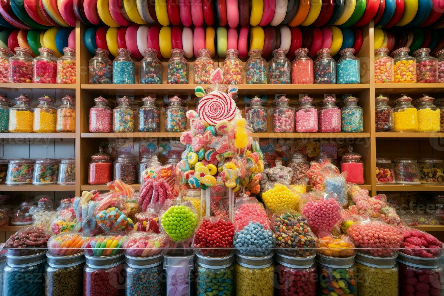 Candy store hand. Generate Ai photo