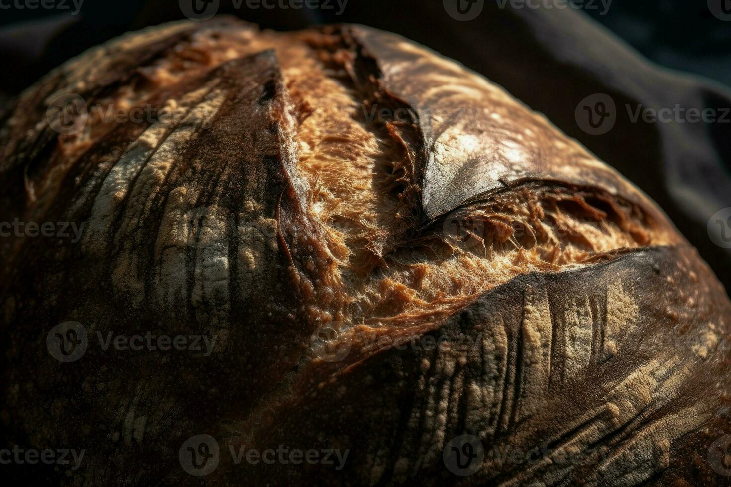 Bread closeup. Generate Ai photo