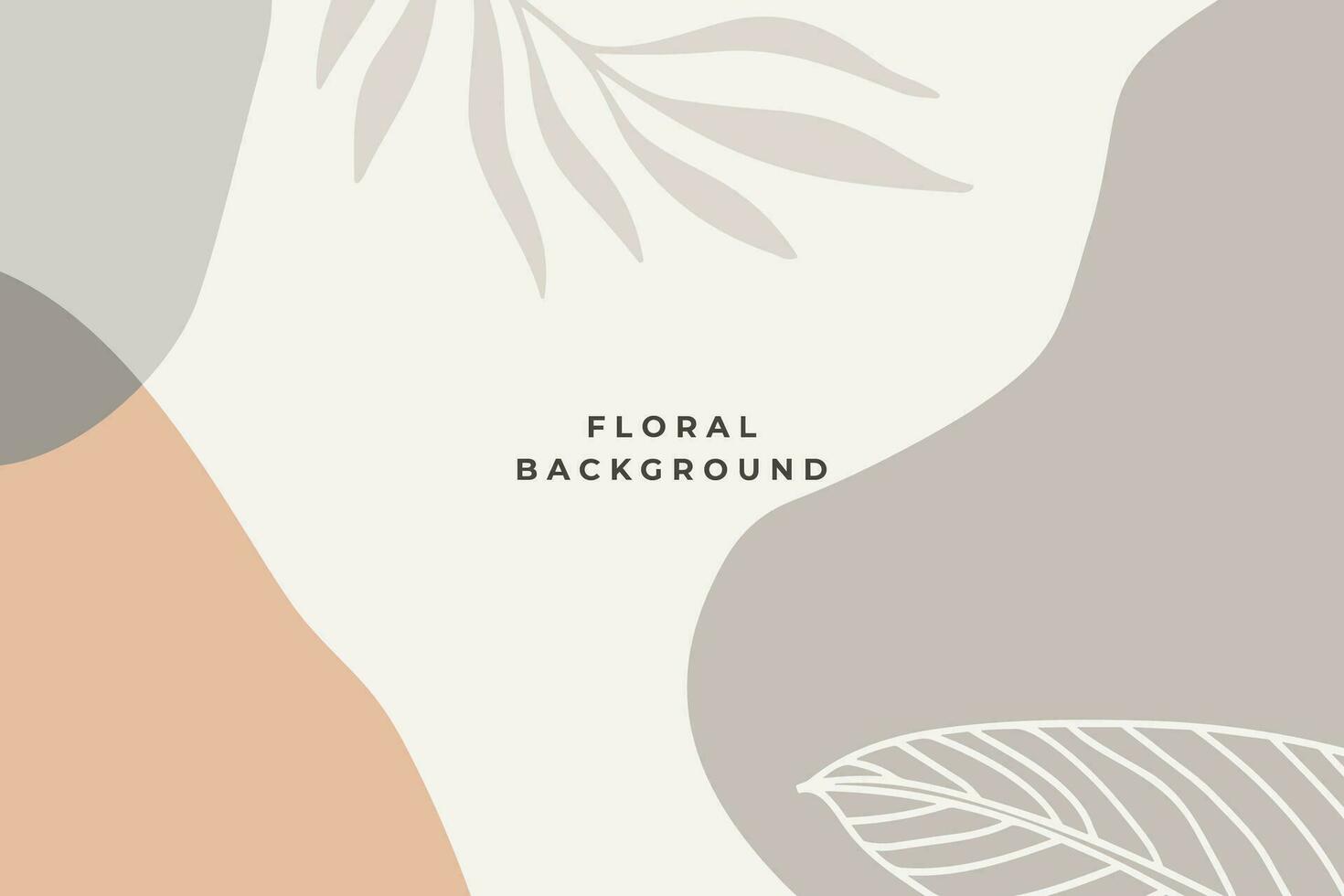 Seamless Design Background Boho Floral and Leaves Soft Color vector