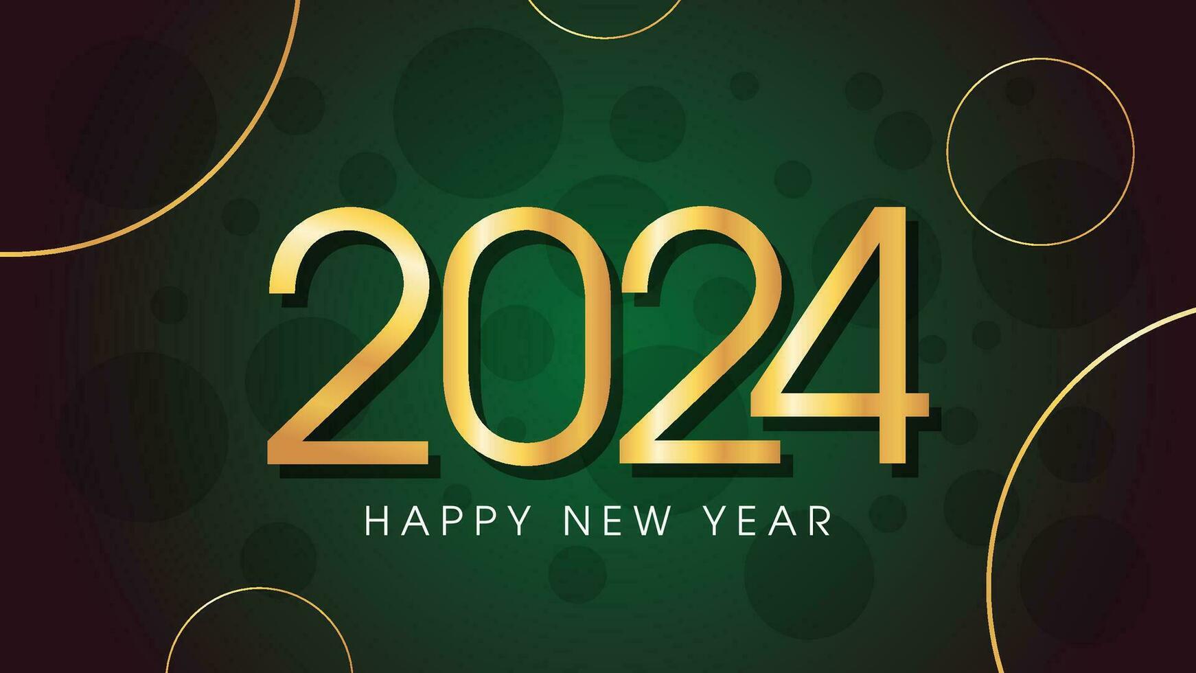 Happy New year 2024 Background Design Template vector