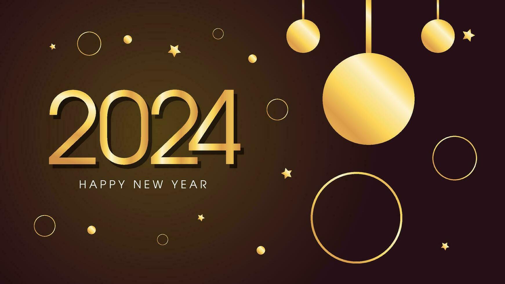 Happy New year 2024 Background Design Template vector