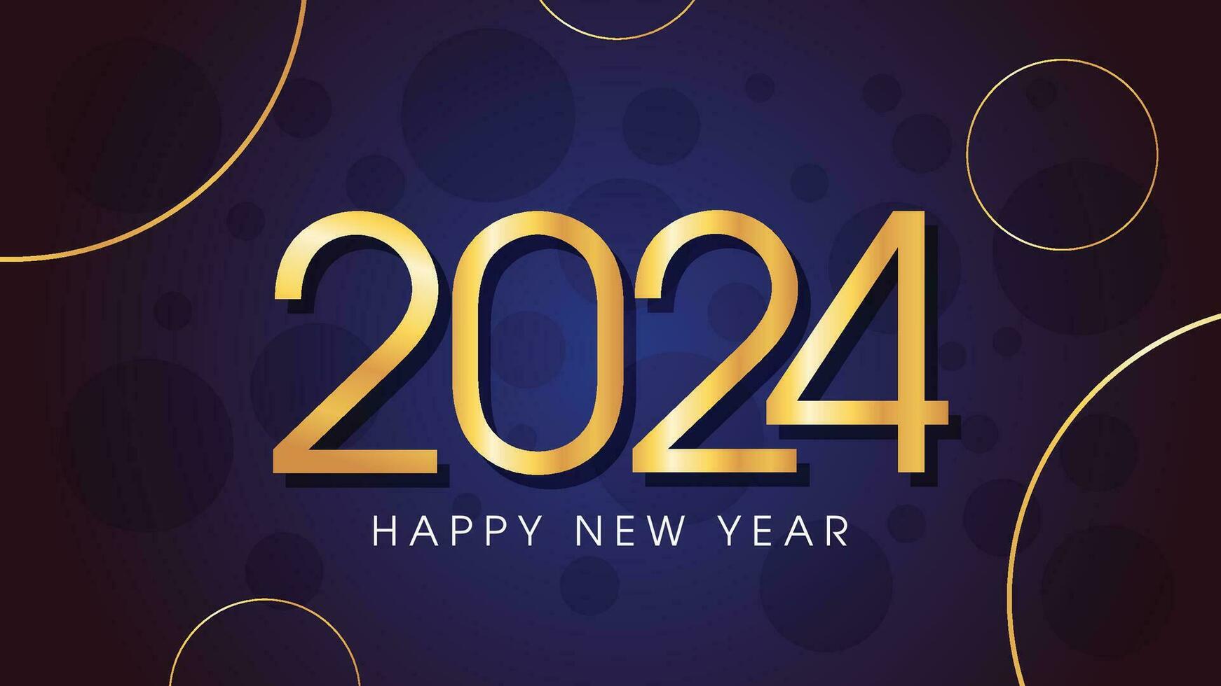 Happy New year 2024 Background Design Template vector
