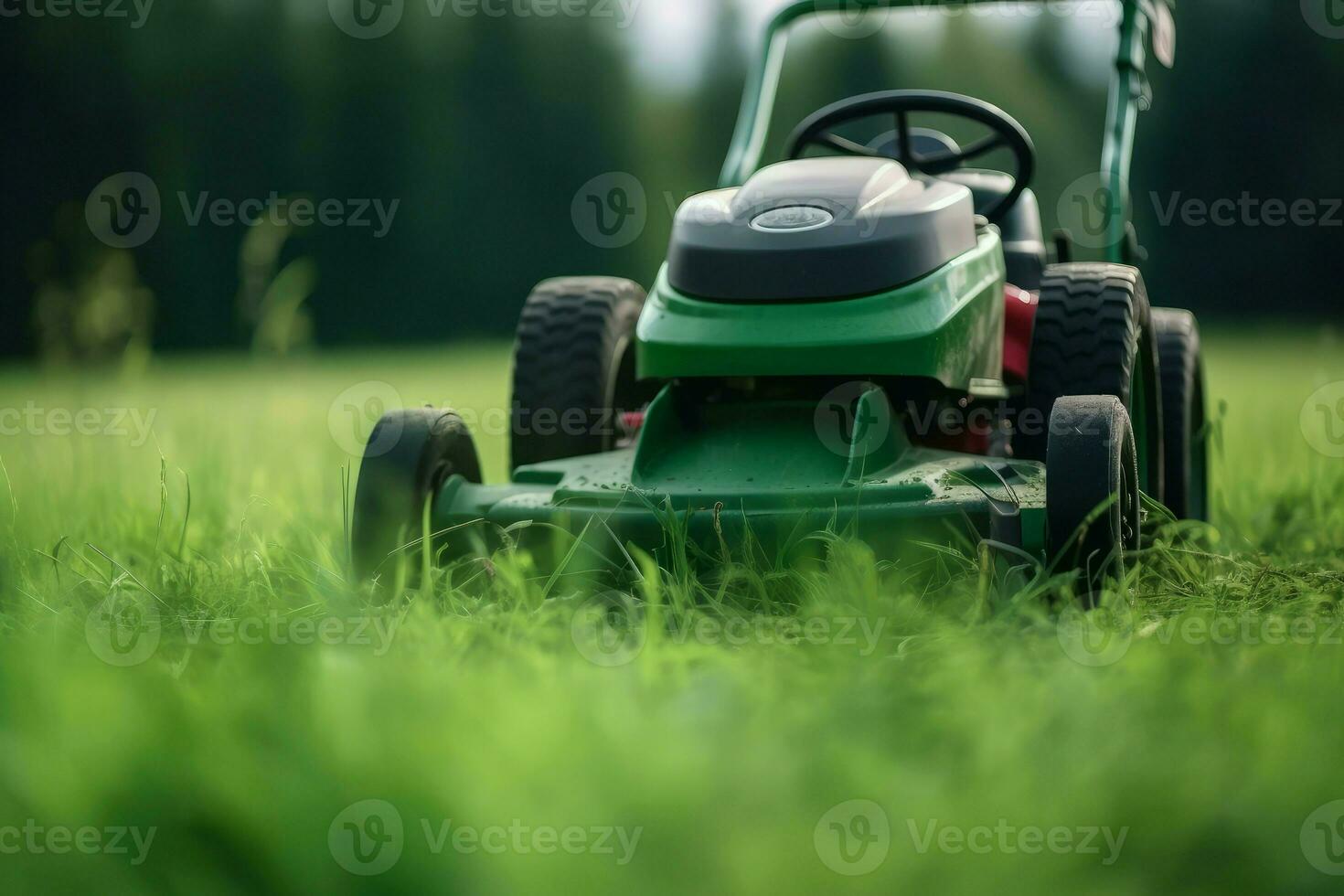 Mower grass. Generate Ai photo