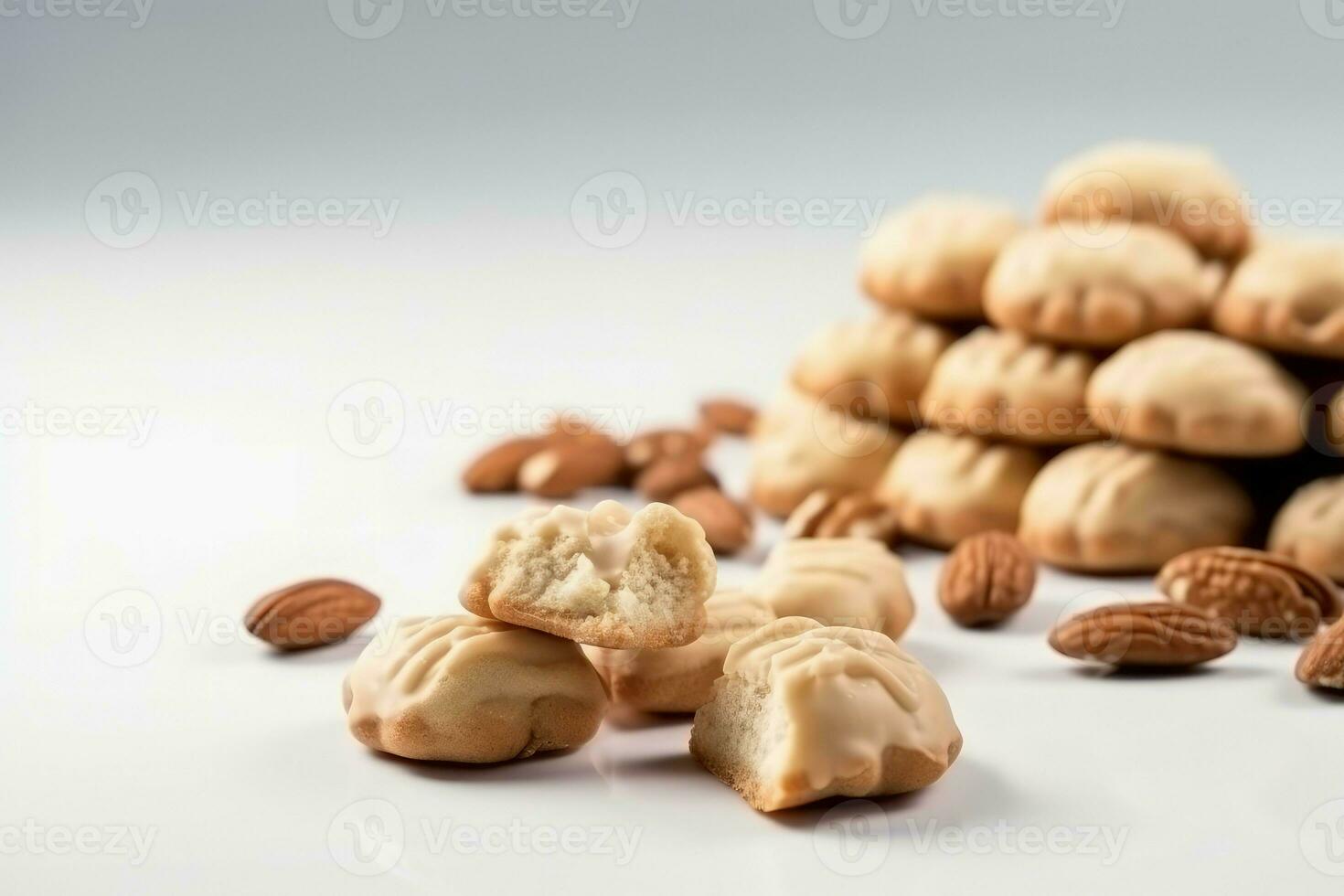 Nut cookies snack. Generate Ai photo