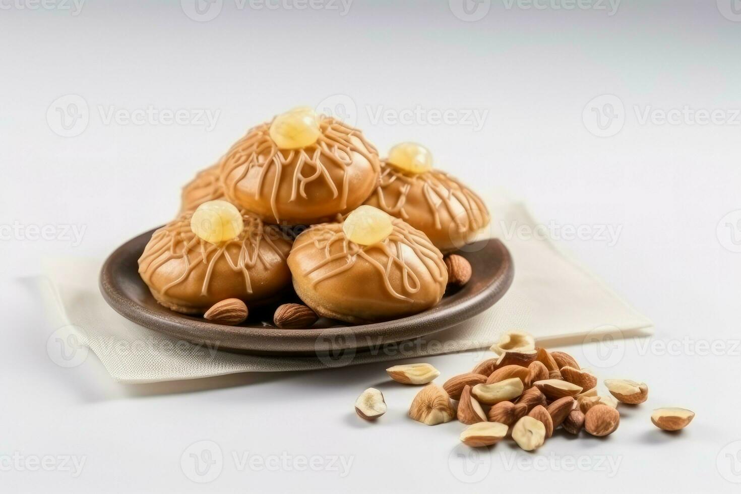 Nut cookies. Generate Ai photo