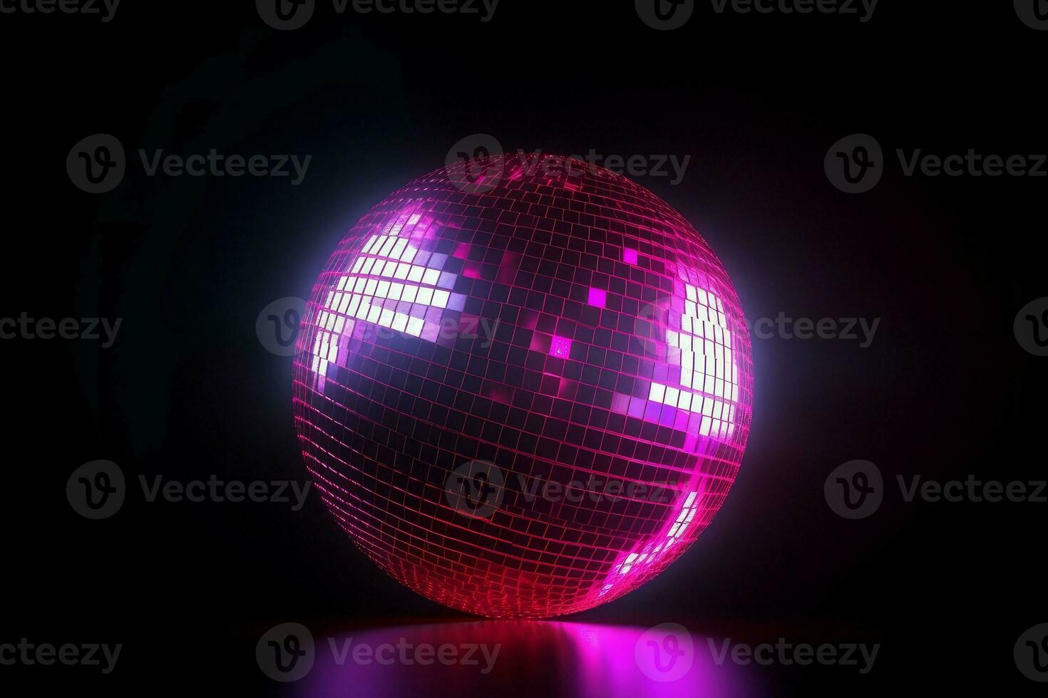 Shiny disco ball. Generate Ai photo
