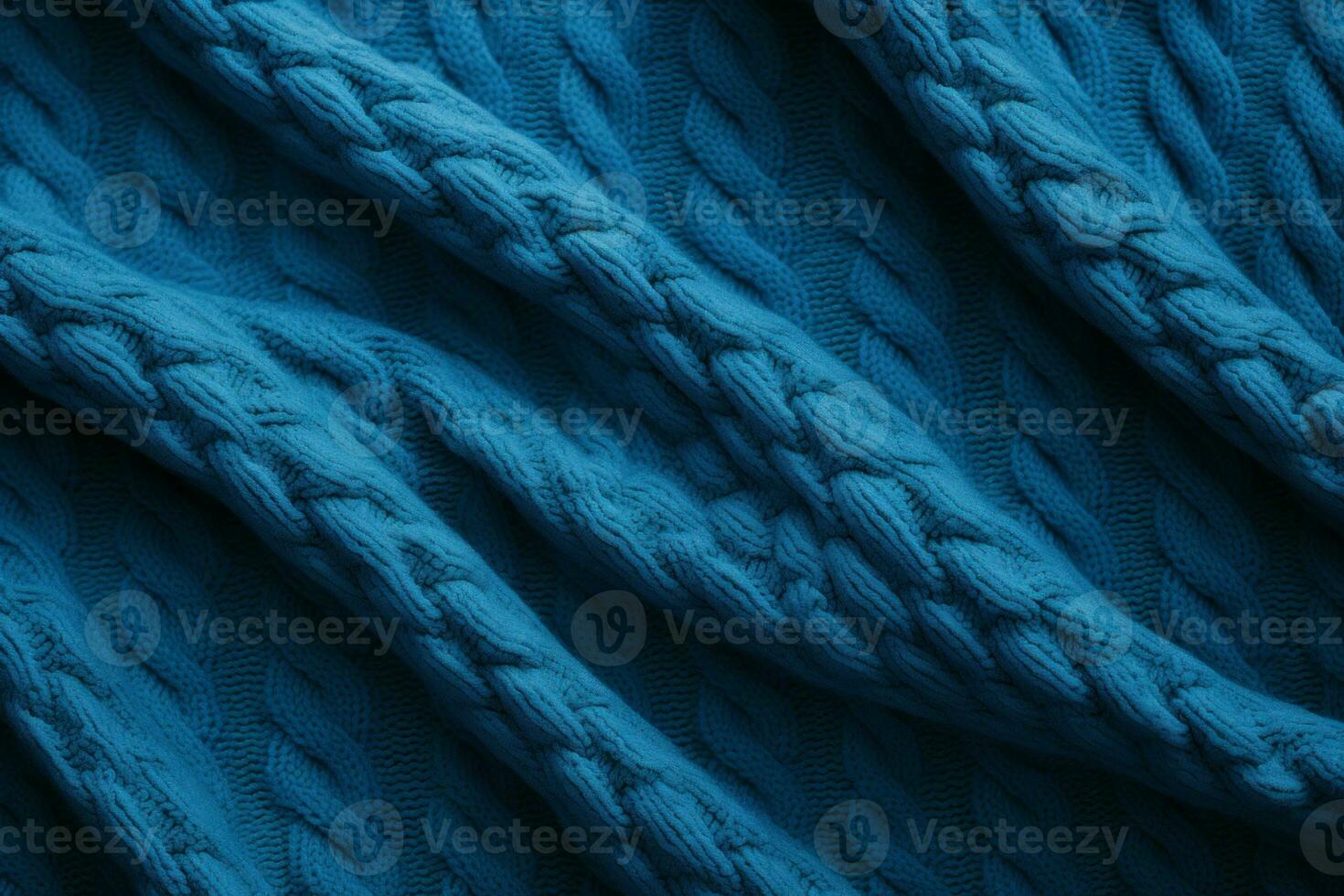 Blue sweater pattern background. Generate Ai photo