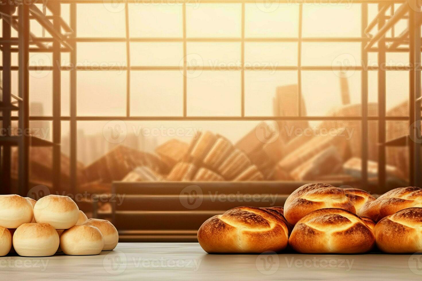 Bakery factory. Generate Ai photo