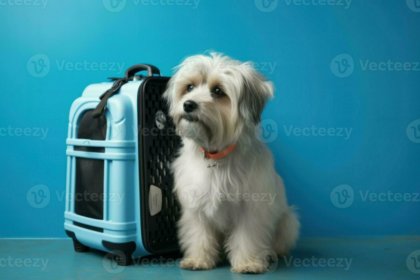 Dog travel pet. Generate Ai photo