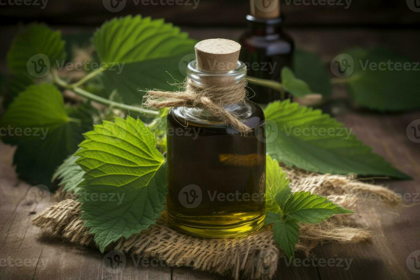 Nettle essential oil. Generate Ai photo