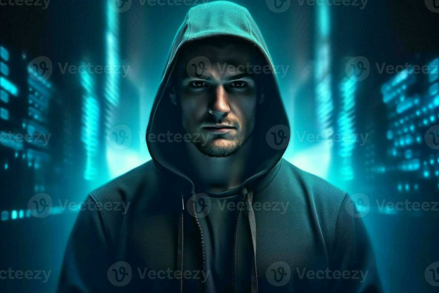 Hacker mockup background. Generate Ai photo