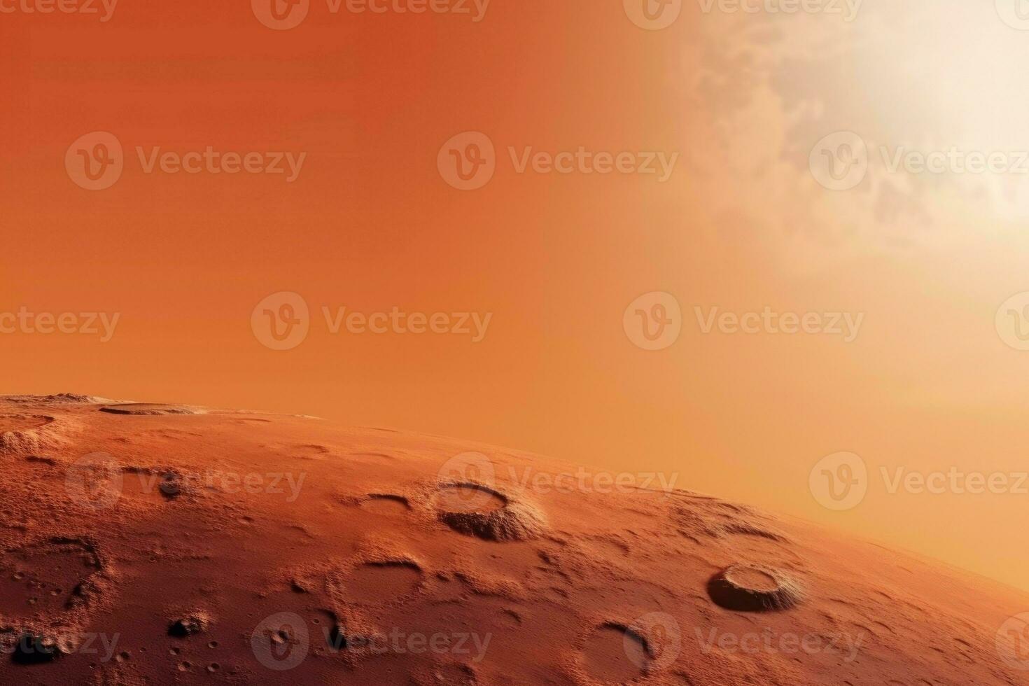 Mars exploring ground planet. Generate Ai photo