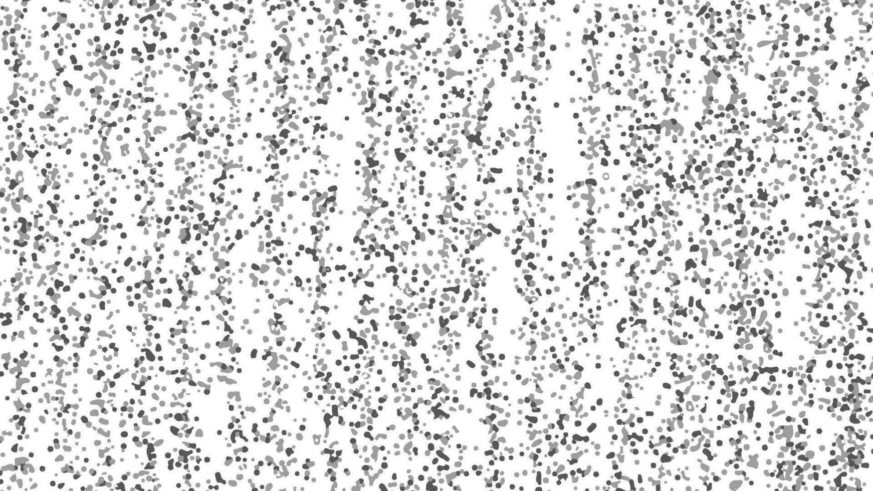 Black and white abstract background, black and gray dots, circles, spots falling down. Confetti, vector layout with circular shapes. Vector texture. Isolated