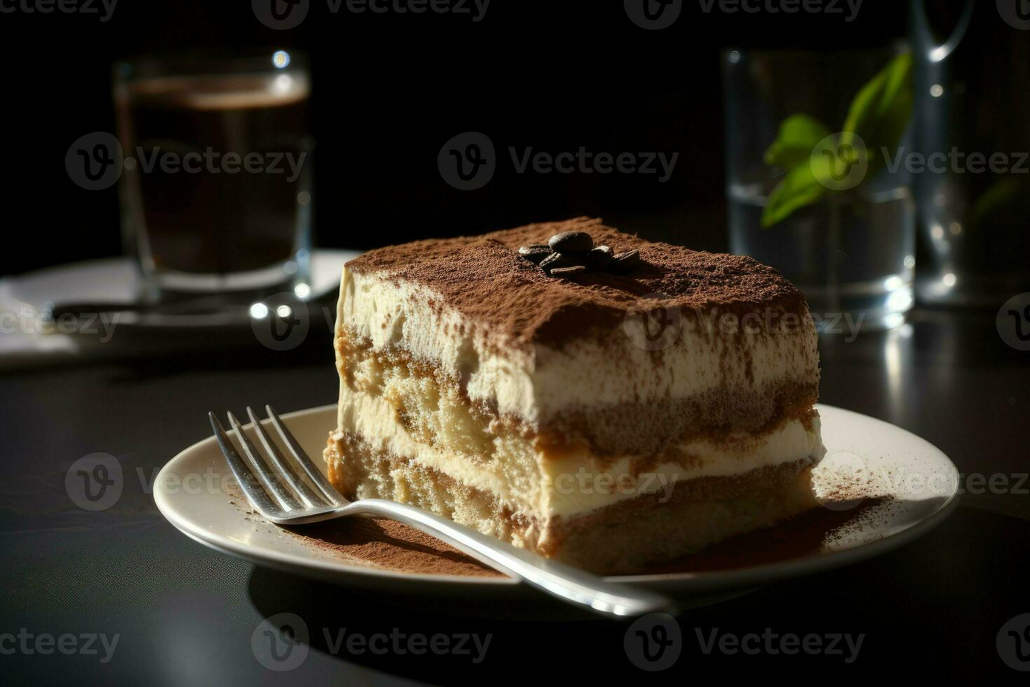 Tiramisu italiano postre. generar ai foto