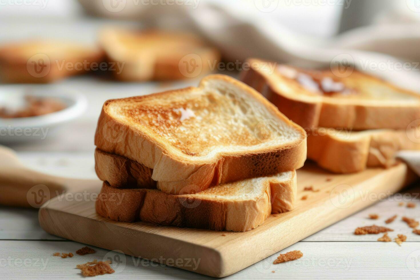 tostado un pan francés. generar ai foto