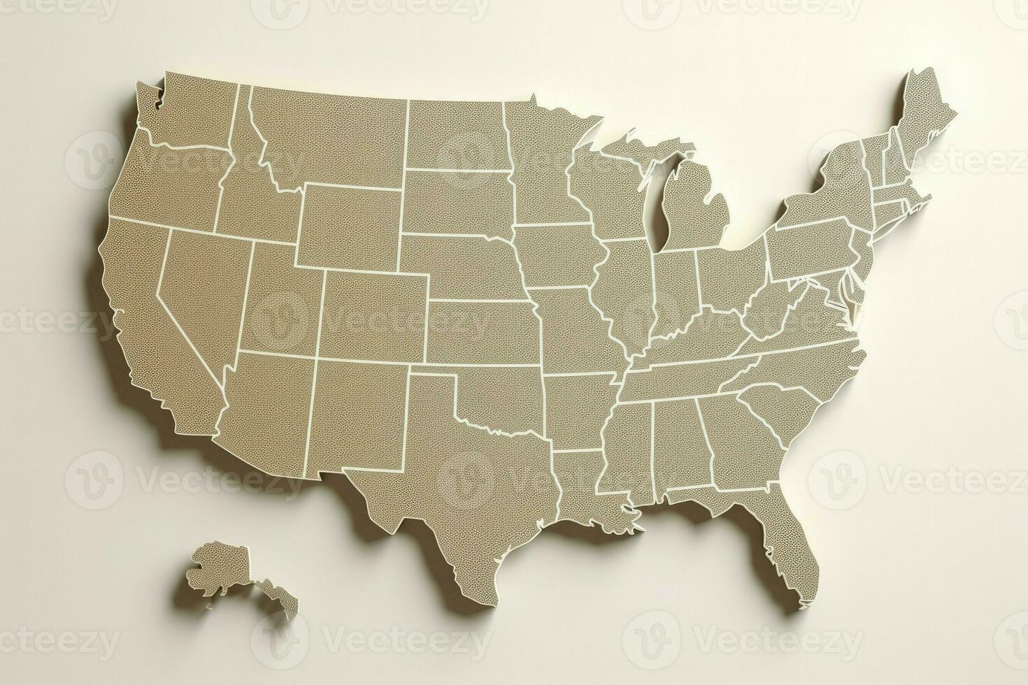 Usa map mockup. Generate Ai photo