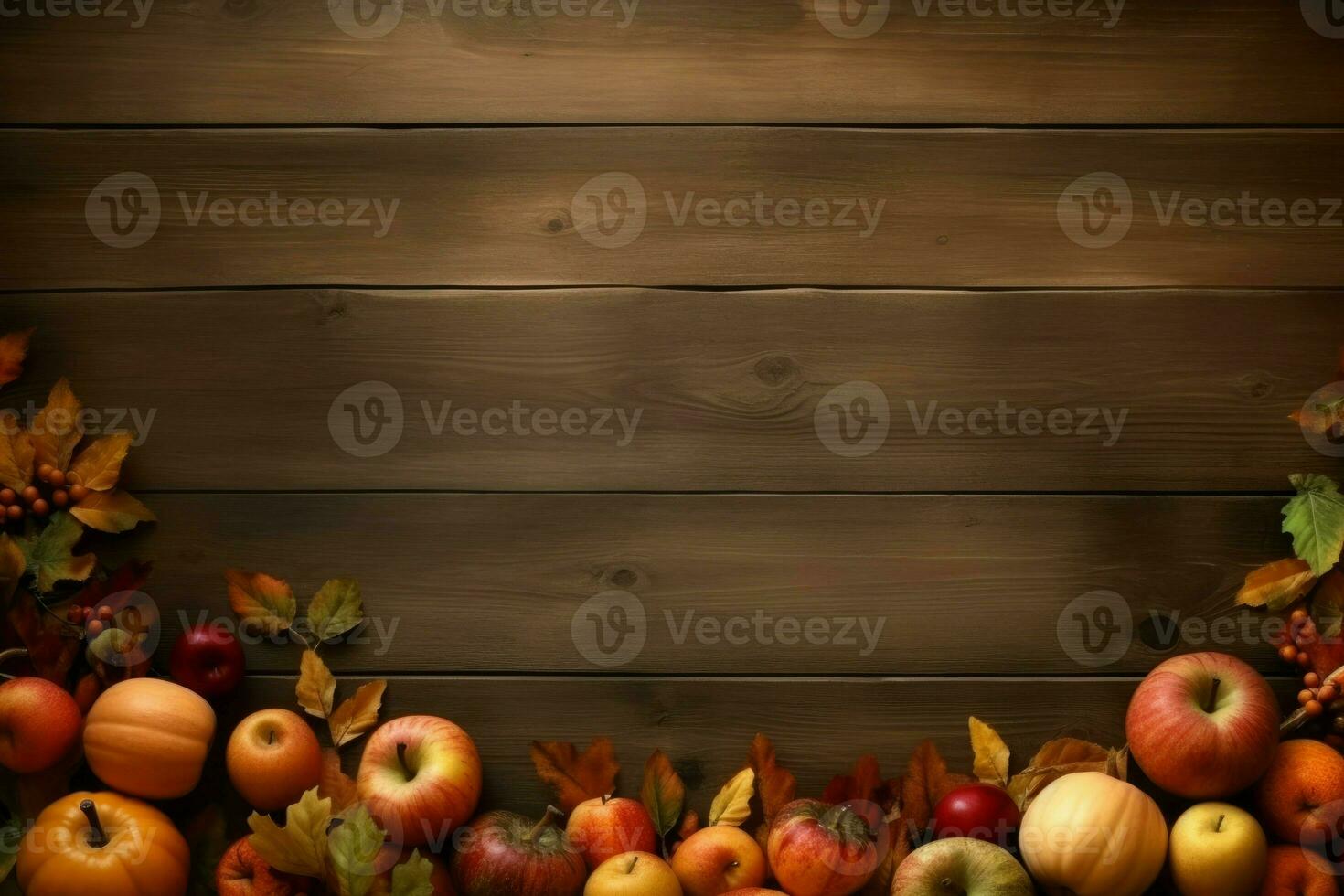 Thanksgiving day wooden. Generate Ai photo