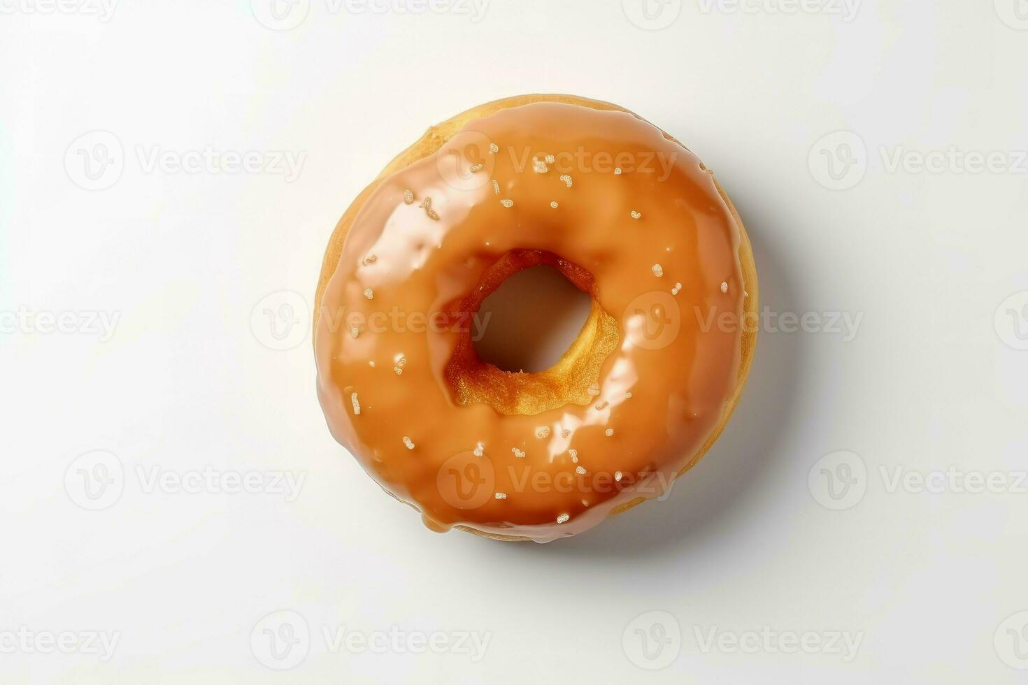 Sweet glazed donut. Generate Ai photo