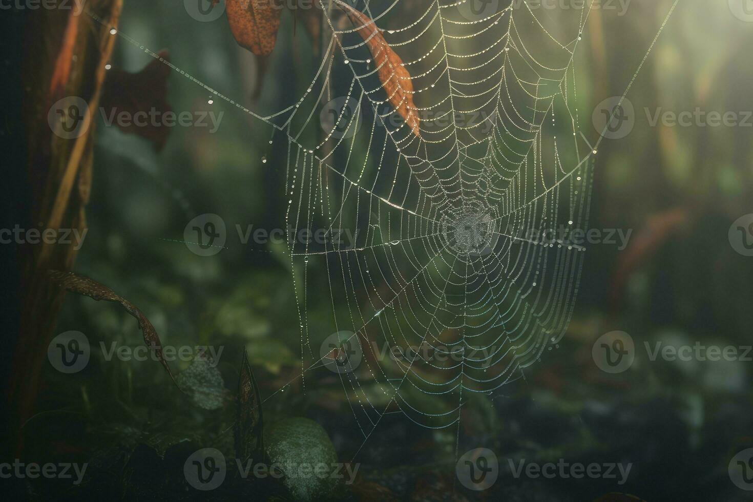 Spider web catches. Generate Ai photo