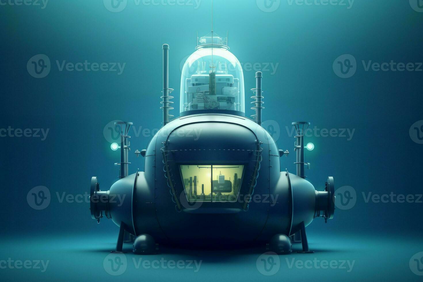 submarino submarino buque. generar ai foto