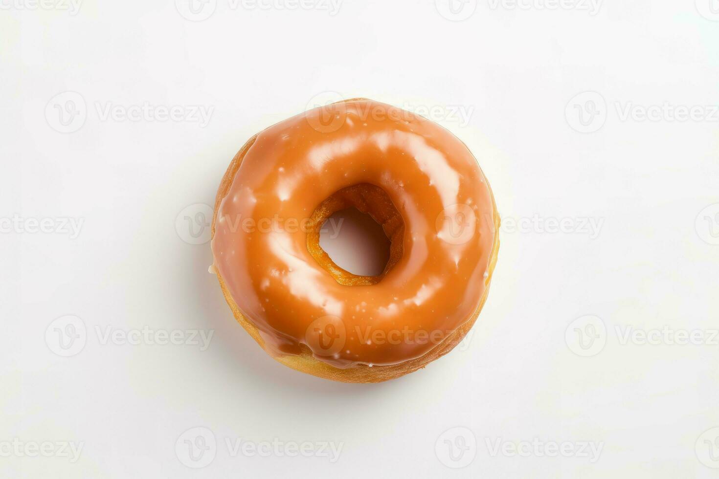Sweet glazed donut background. Generate Ai photo