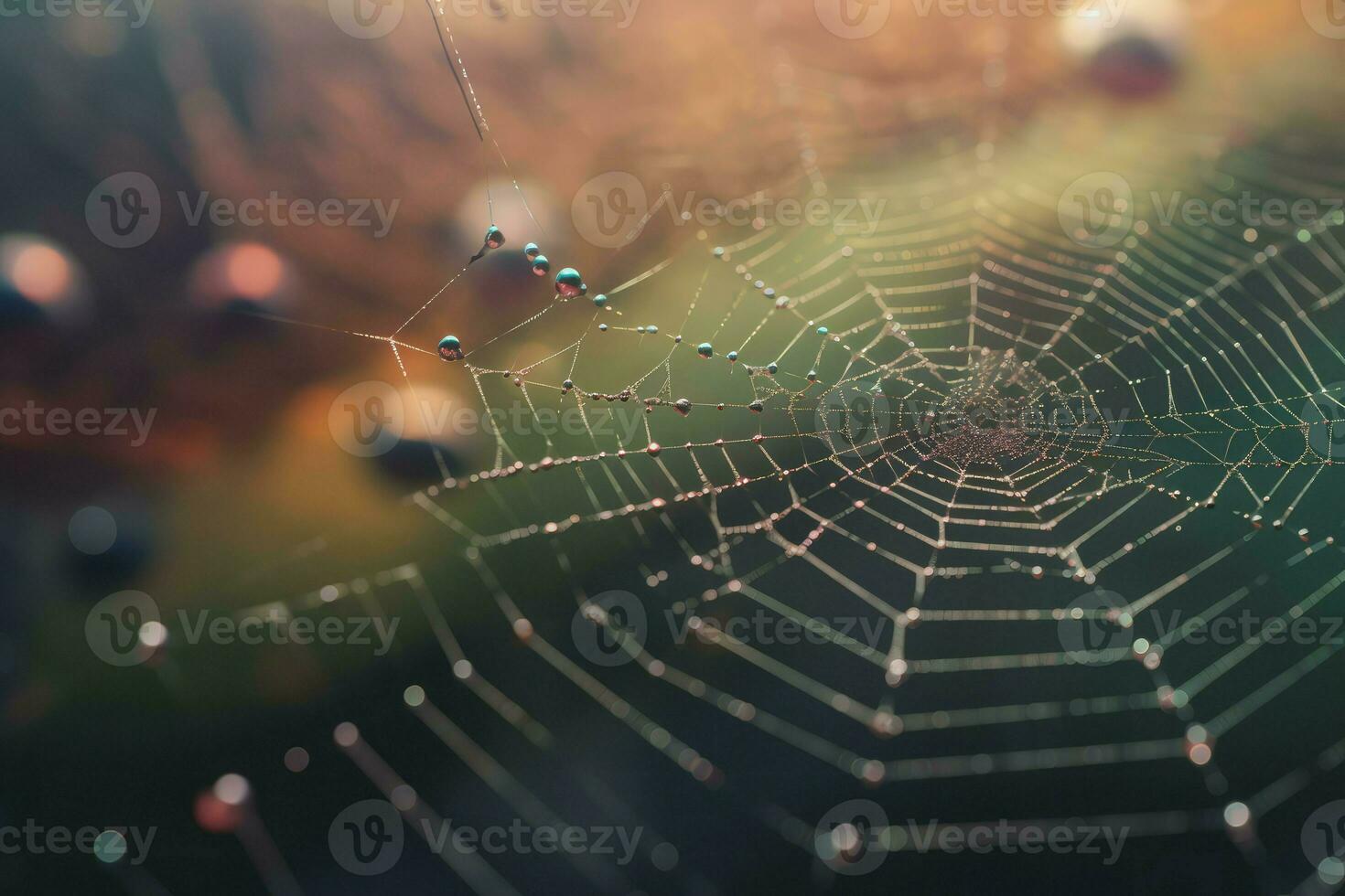 Spider web background. Generate Ai photo