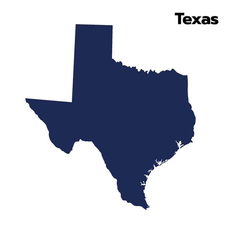 Texas map with USA flag. USA map vector