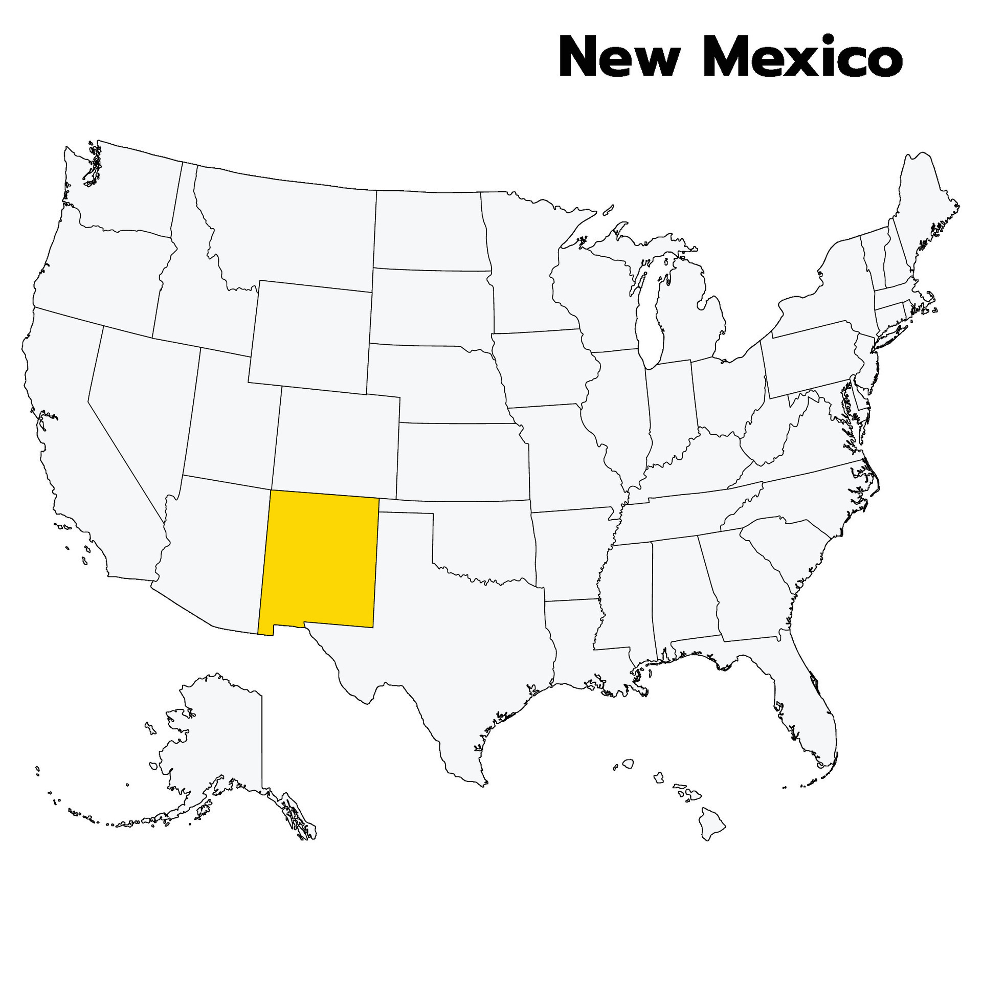 New Mexico map with USA flag USA - New Mexico Map With Usa Flag Usa Map Vector