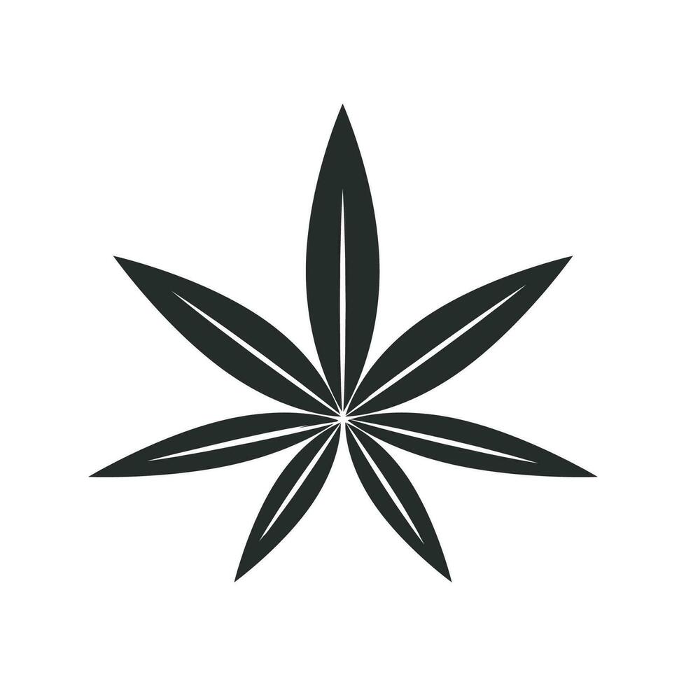 marijuana hoja icono vector diseño ilustración canabis símbolo