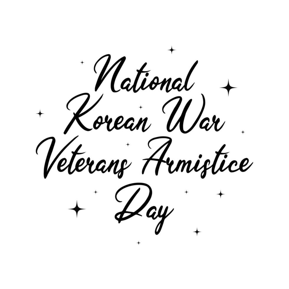 National Korean War Veterans Armistice Day on July 27. Background vector Illustration.