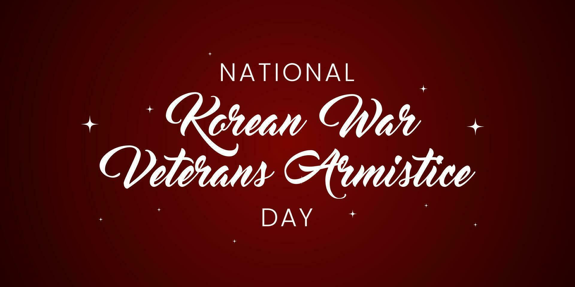 National Korean War Veterans Armistice Day on July 27. Background vector Illustration.