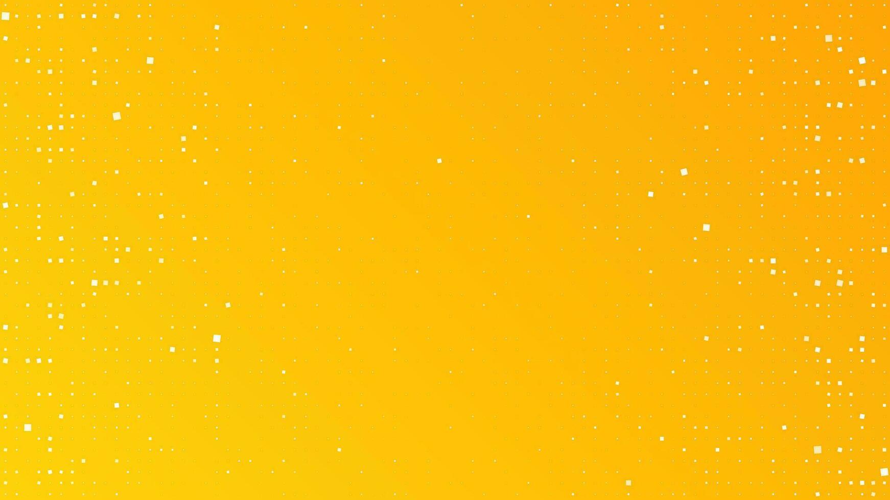 Abstract geometric background of squares. Yellow pixel background with empty space. Vector illustration.