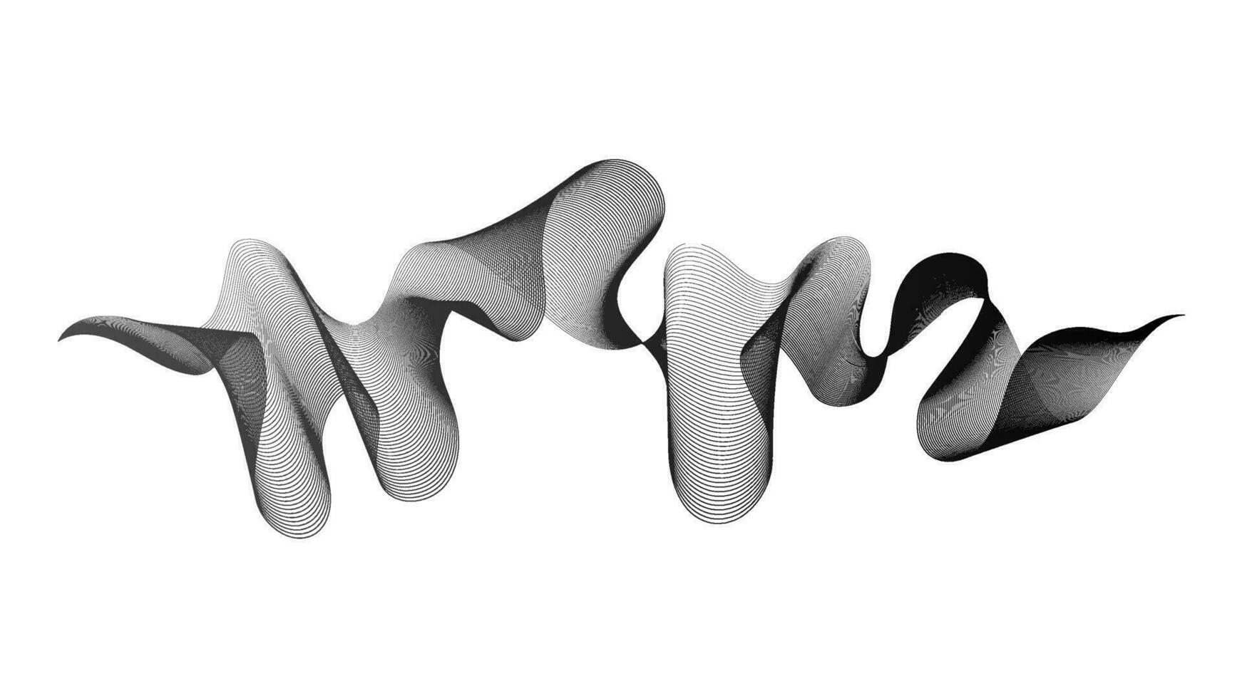 Abstract backdrop with wave gradient lines vector