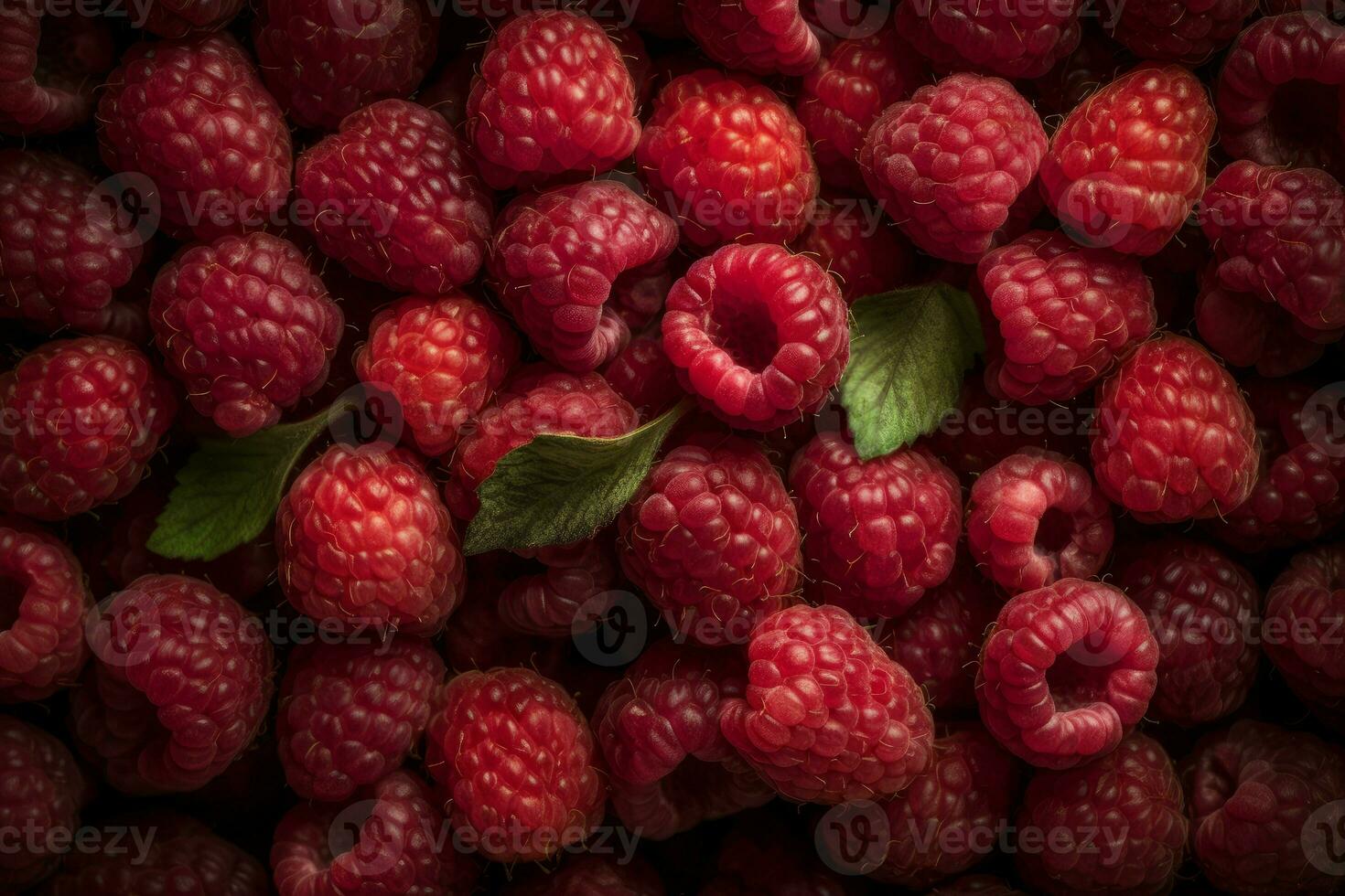 Raspberry background. Generate Ai photo