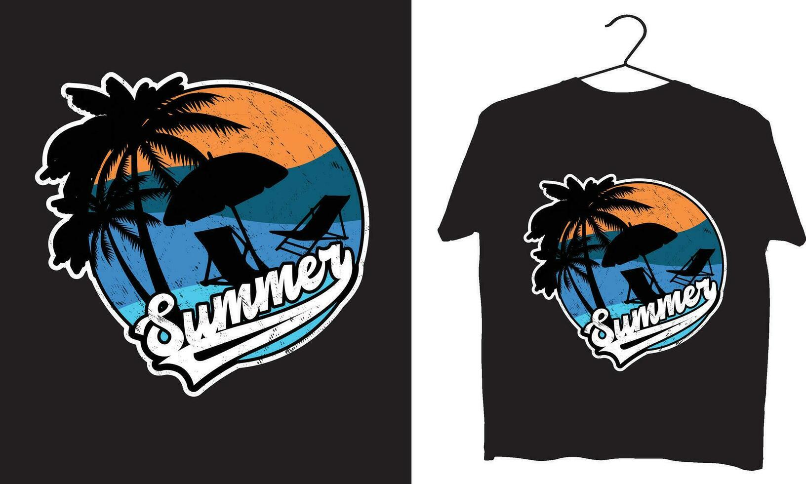 diseño de camiseta de verano vector