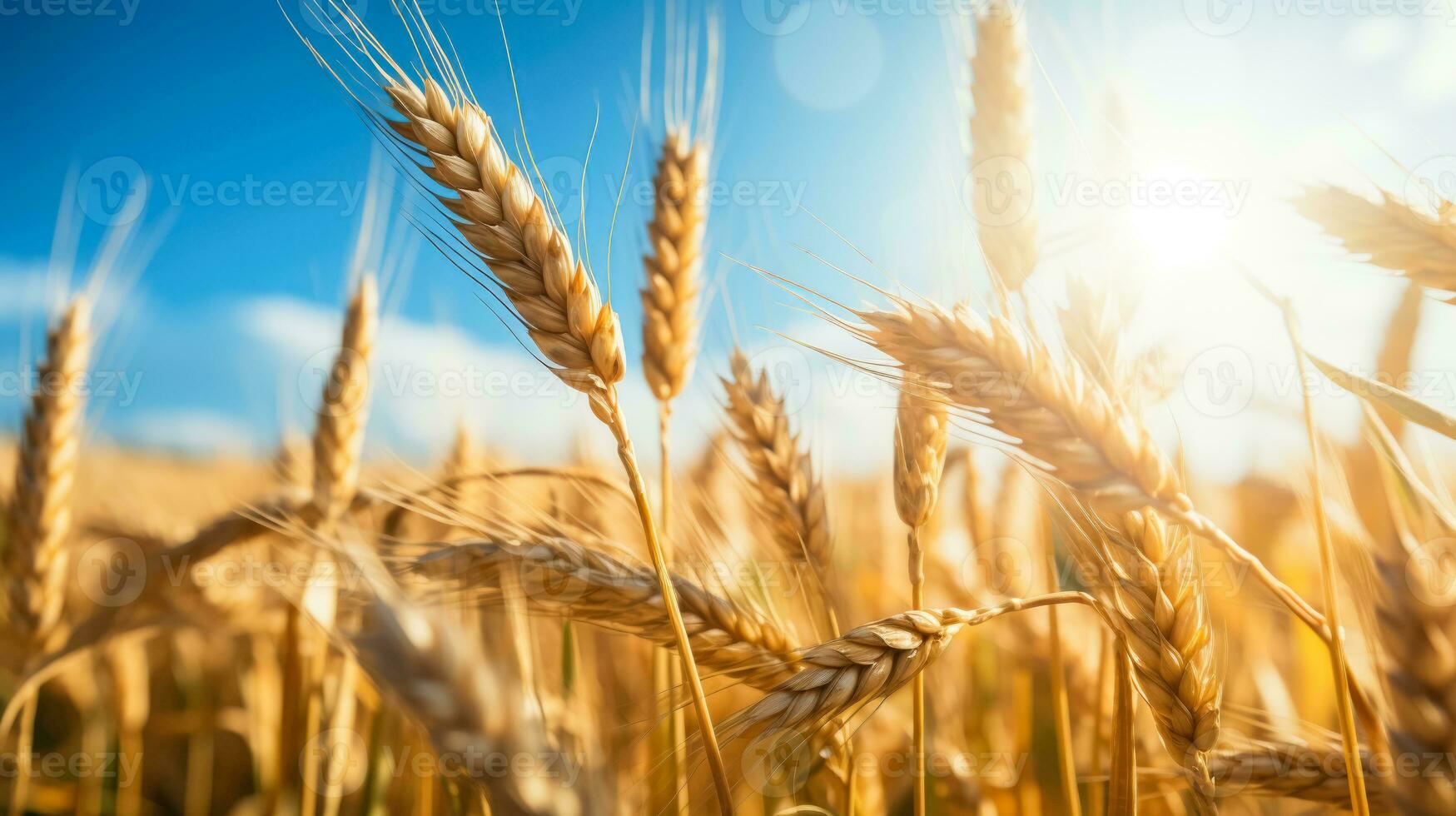 Barley field in the sunshine ingredient for traditional Oktoberfest beer photo