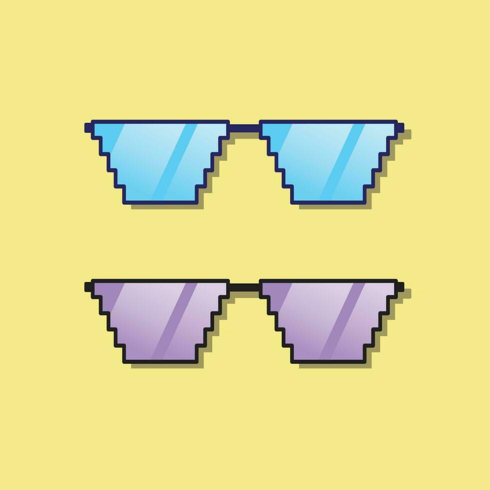 Flat design vector thug life sunglasses illustrations
