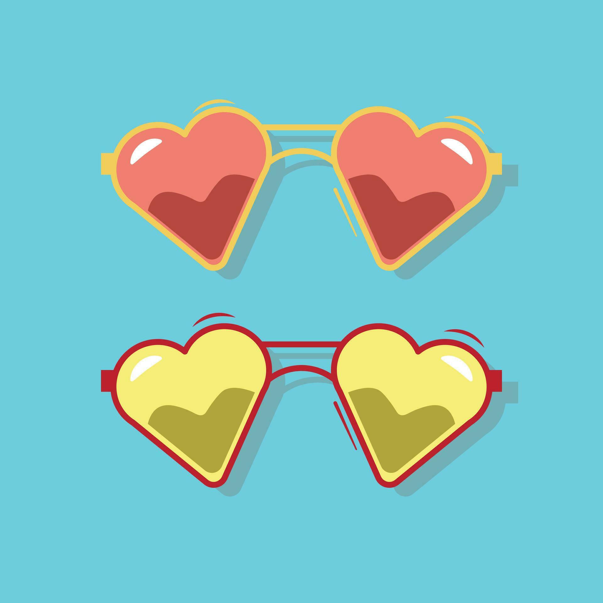 Love sunglasses vector cartoon illustrations 26383976 Vector Art at