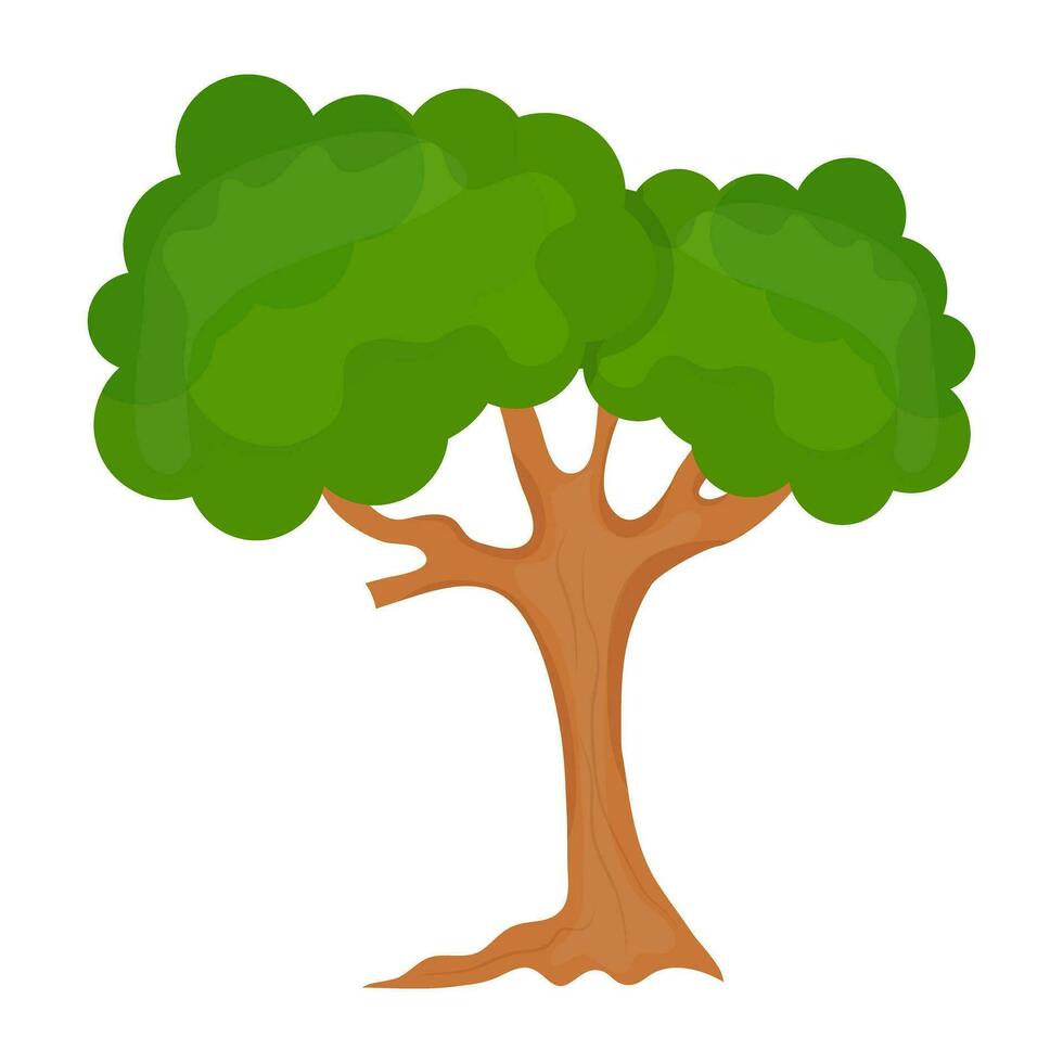 Flat tree icon vector