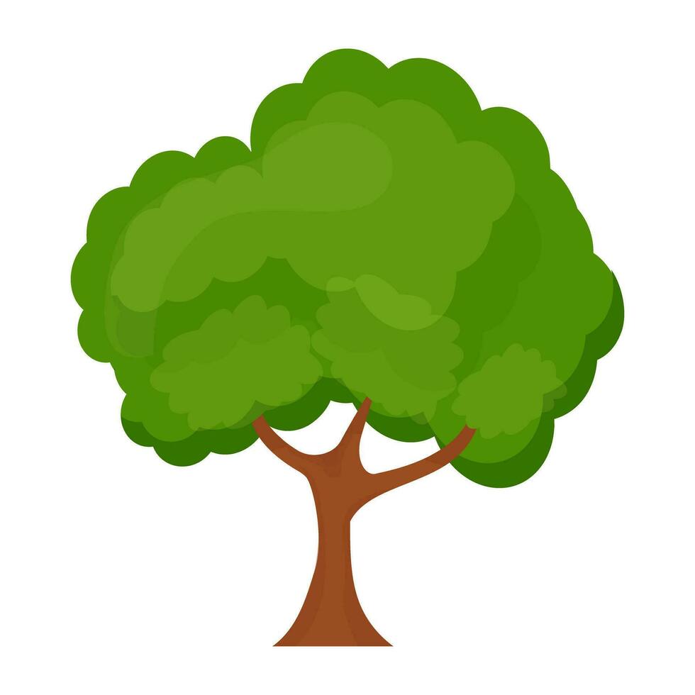 Flat tree icon vector