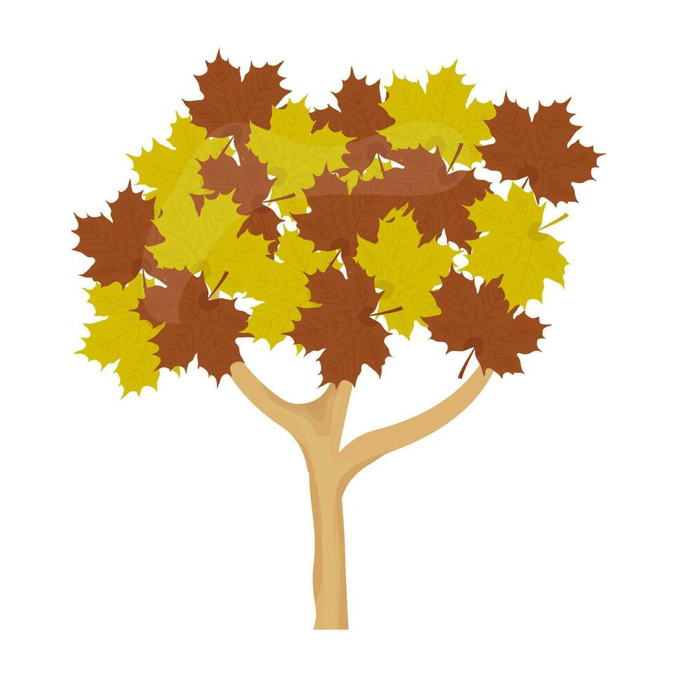 Flat tree icon vector