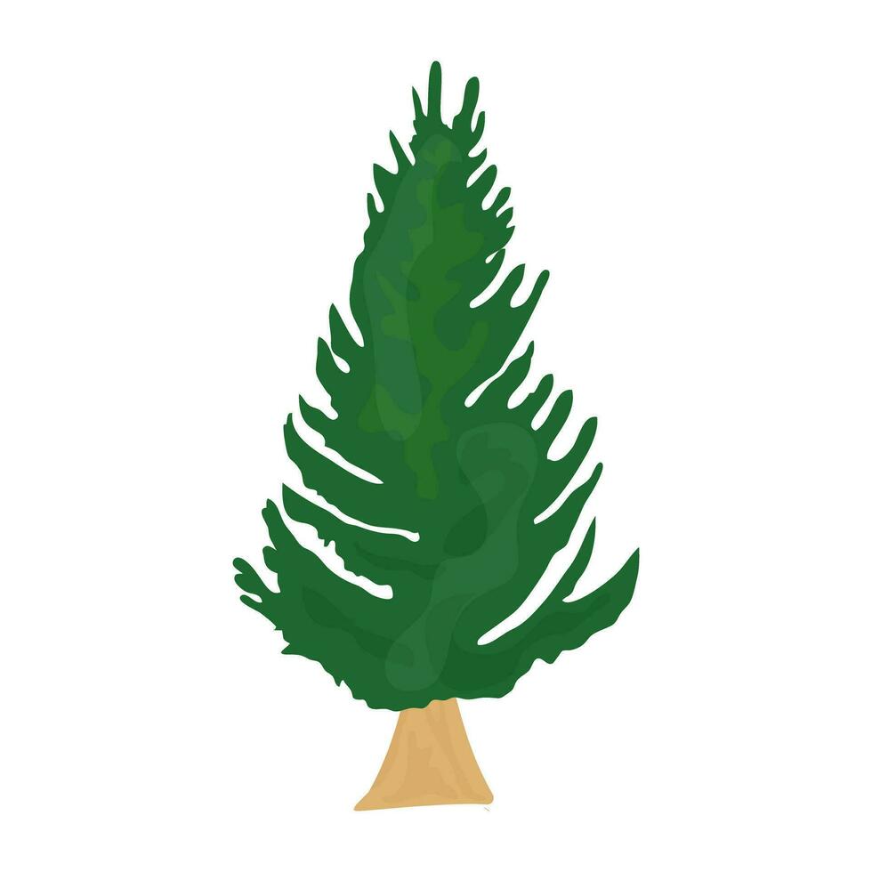 icono de árbol plano vector