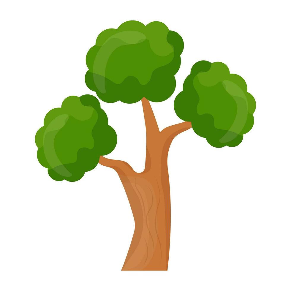 Flat tree icon vector