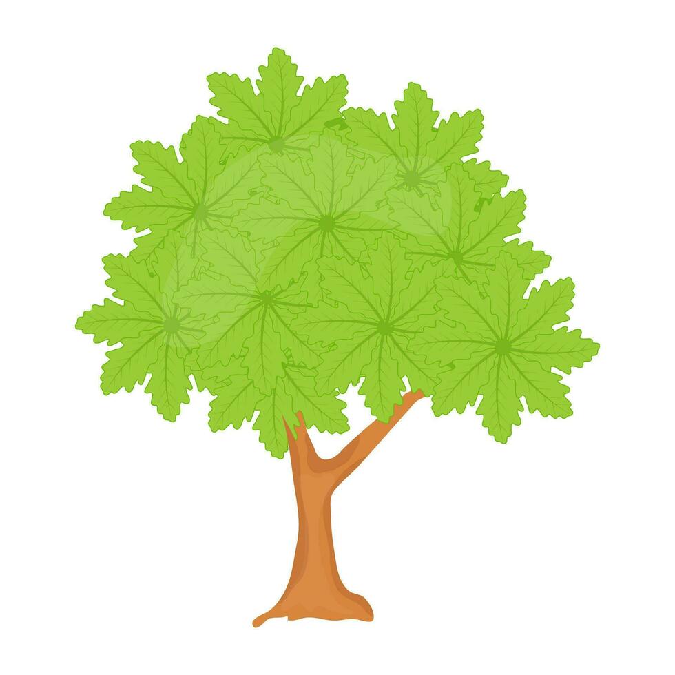 icono de árbol plano vector