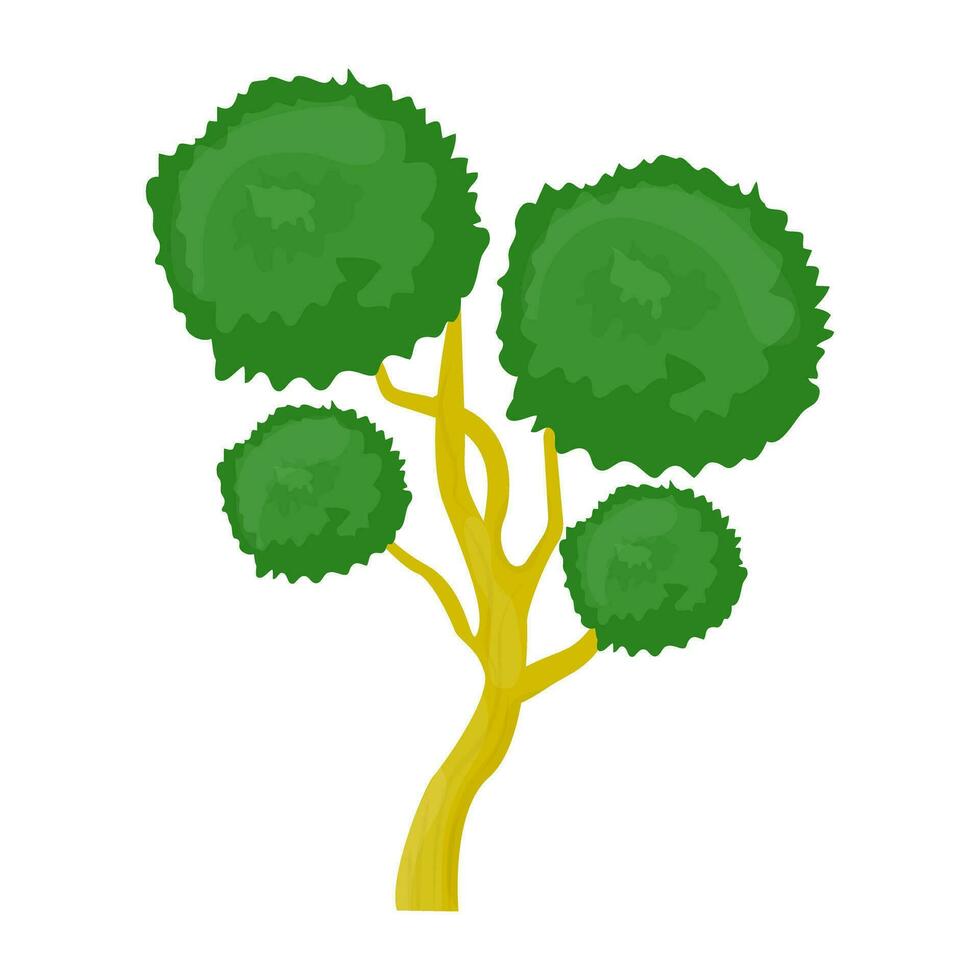 Flat tree icon vector