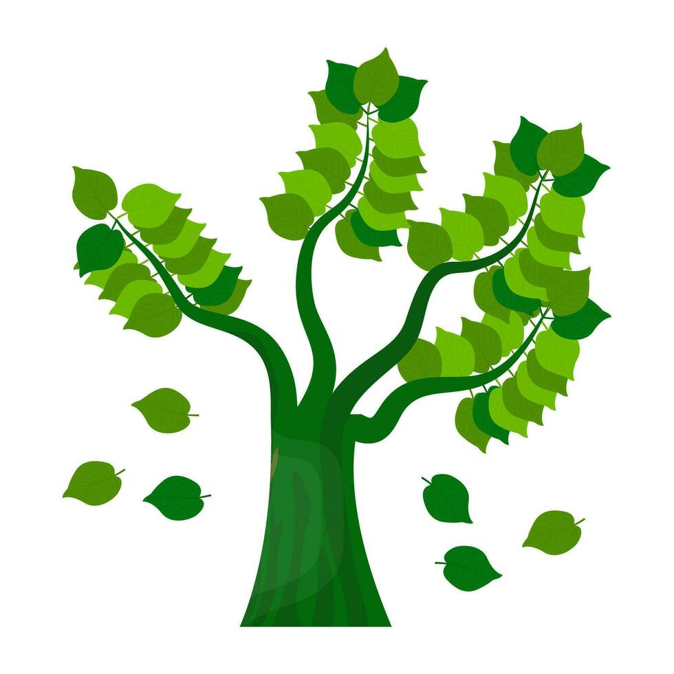 Flat tree icon vector