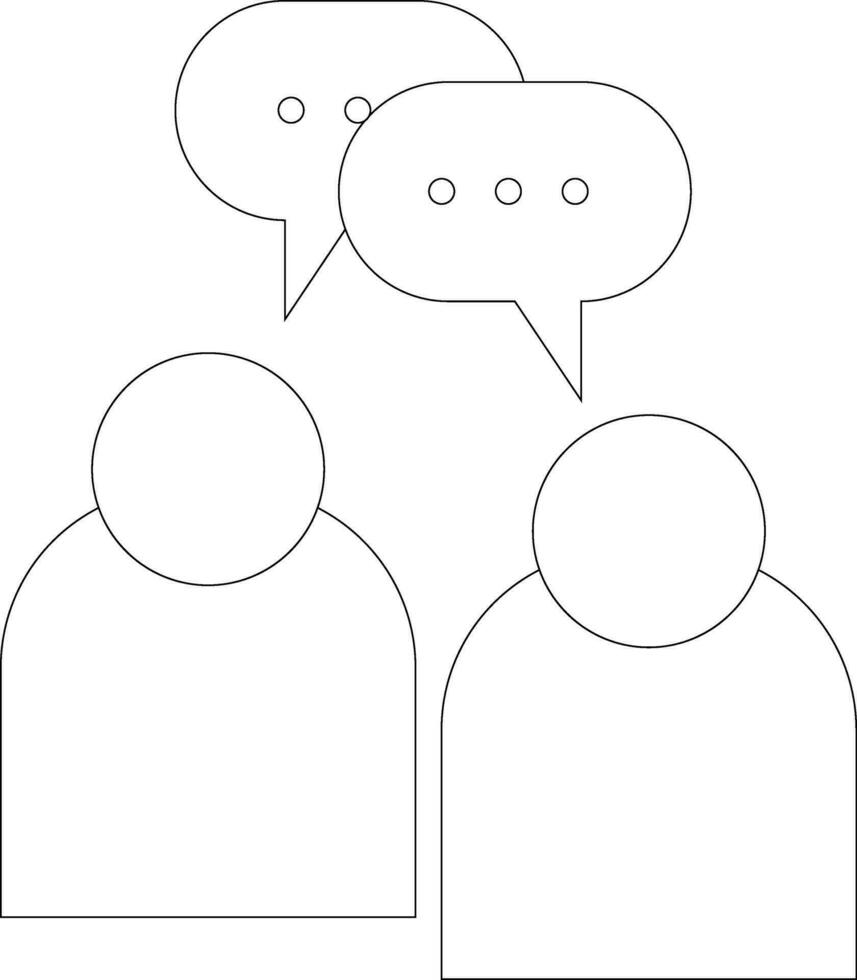 outline icons related conversation, chat, talking, speaking. Linear icon Editable stroke. Vector illustration