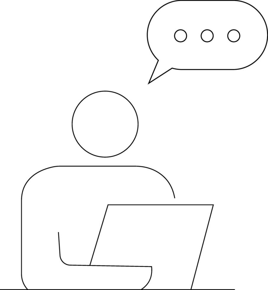 outline icons related conversation, chat, talking, speaking. Linear icon Editable stroke. Vector illustration