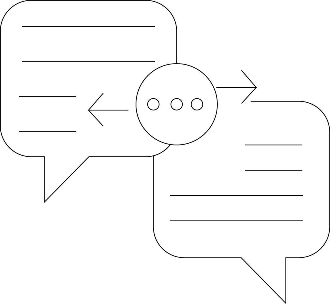 outline icons related conversation, chat, talking, speaking. Linear icon Editable stroke. Vector illustration