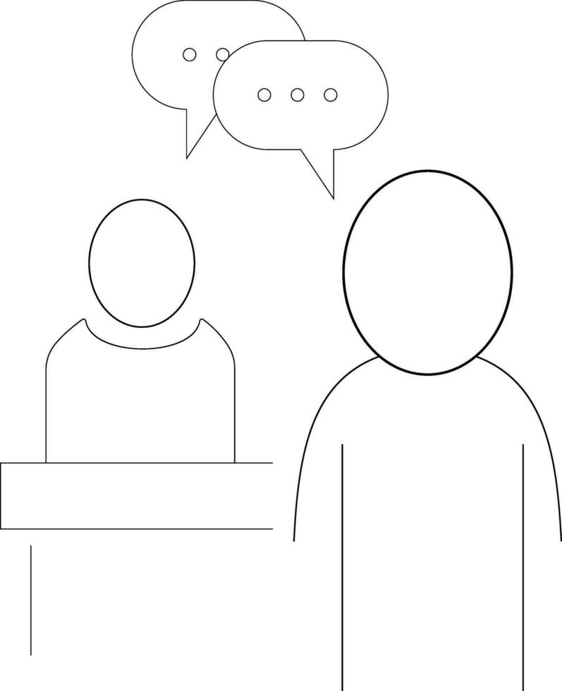 outline icons related conversation, chat, talking, speaking. Linear icon Editable stroke. Vector illustration